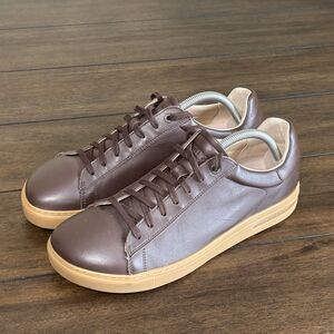 Mens Birkenstock Bend Low Brown Leather Comfort Casual Sneakers Shoes Size 44